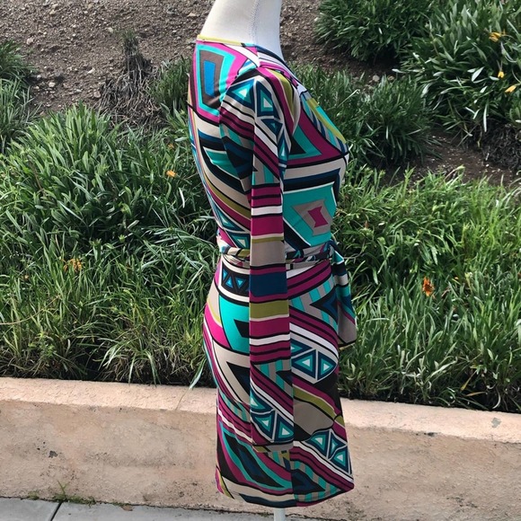 Symphony Multi Colored Wrap Dress SZ Small - Picture 3 of 6